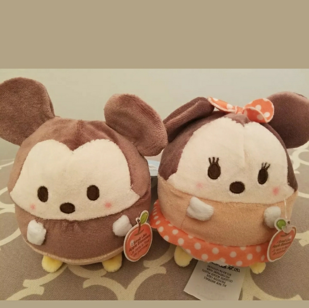 DISNEY Minnie  and Mickey scented Ufuffy dolls